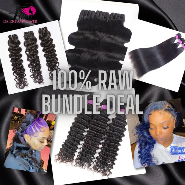 3 bundle deals RAW HAIR best for hair coloring