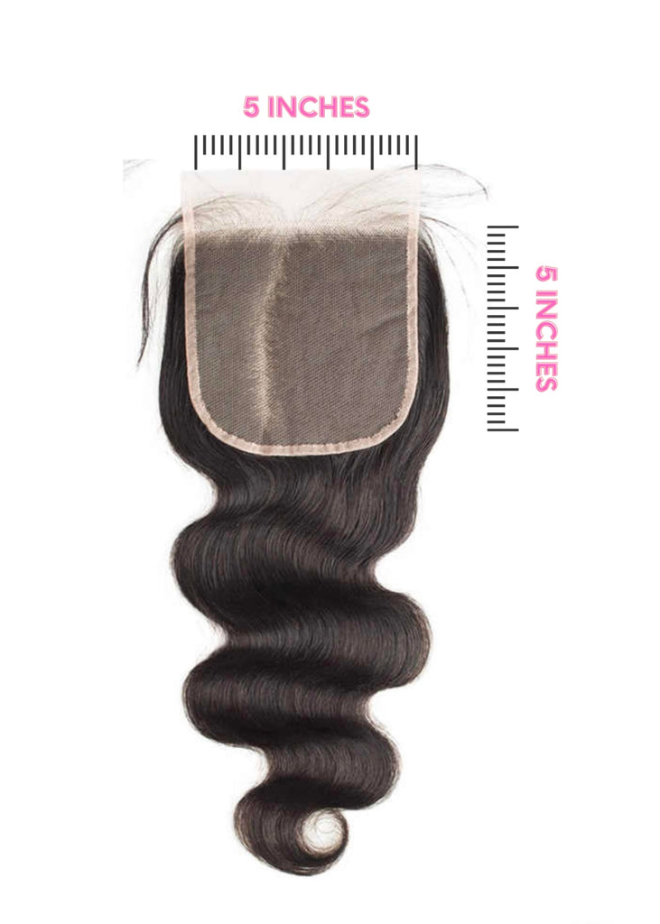 Versatile 5x5 HD Lace Closure - Invisible Blend for a Natural Look